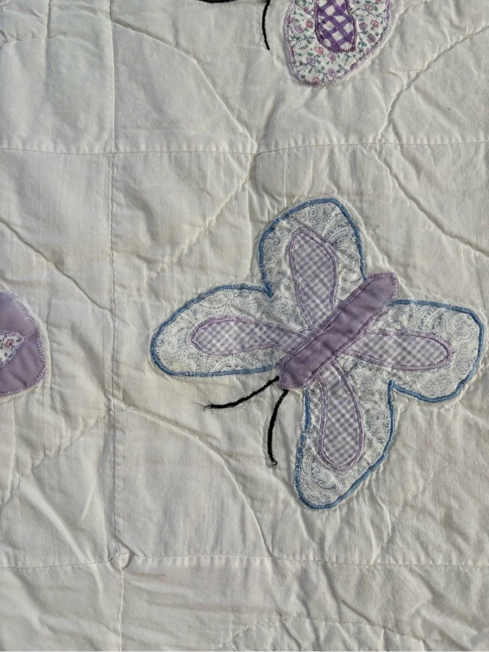 Homemade butterfly quilt